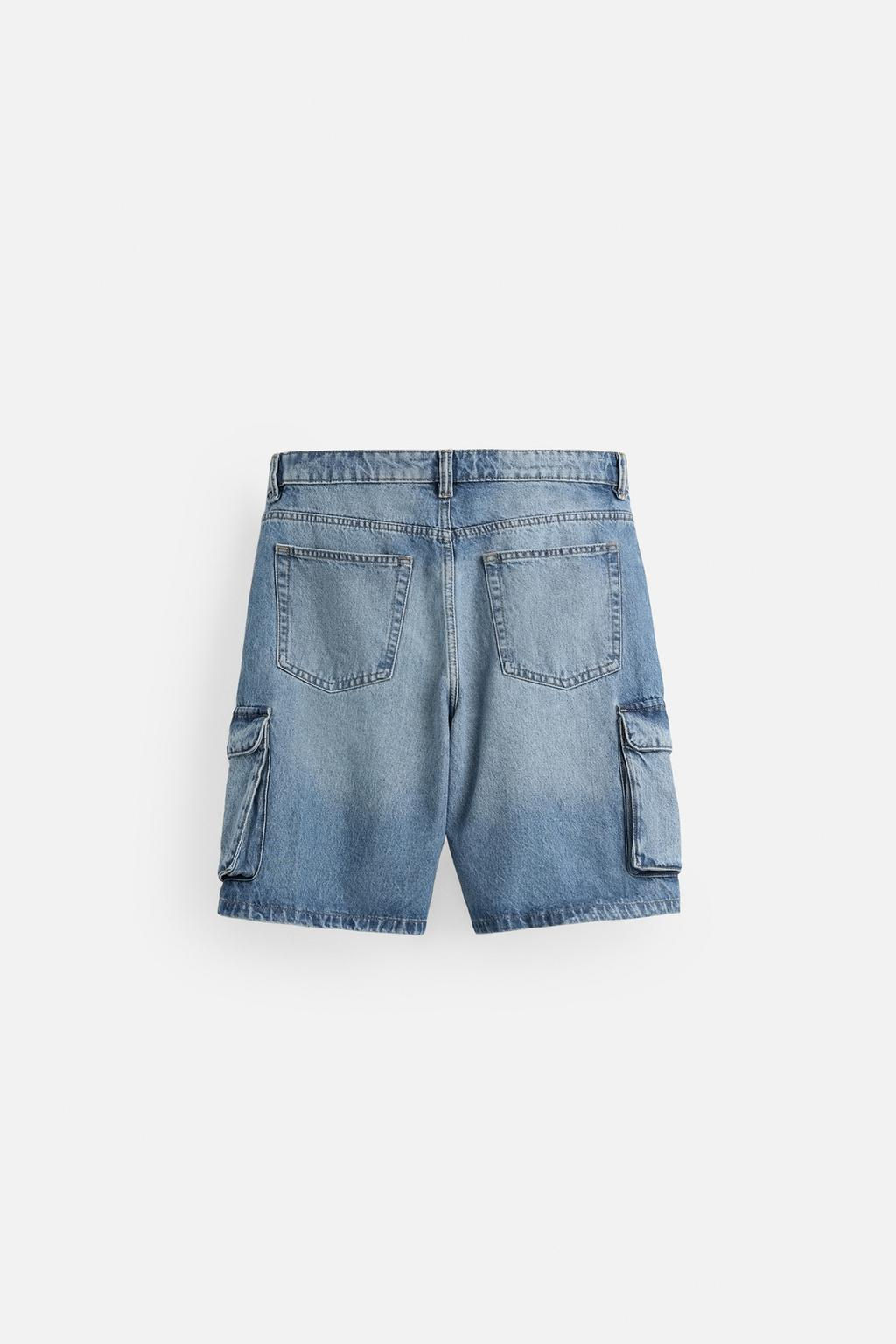 DENIM CARGO BERMUDA SHORTS - Zara фото 28