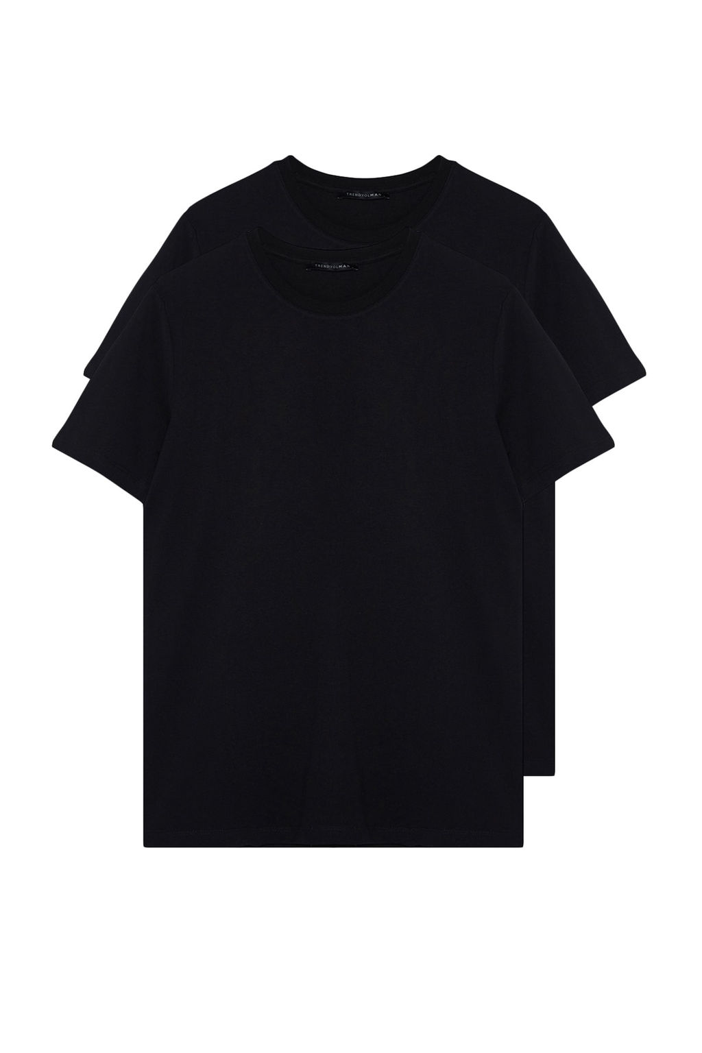 TRENDYOL MAN Siyah Slim/Dar Kesim Basic %100 Pamuklu 2li Paket Bisiklet Yaka K?sa Kollu T-Shirt TMNSS19BO0071 - Trendyolmilla фото 16