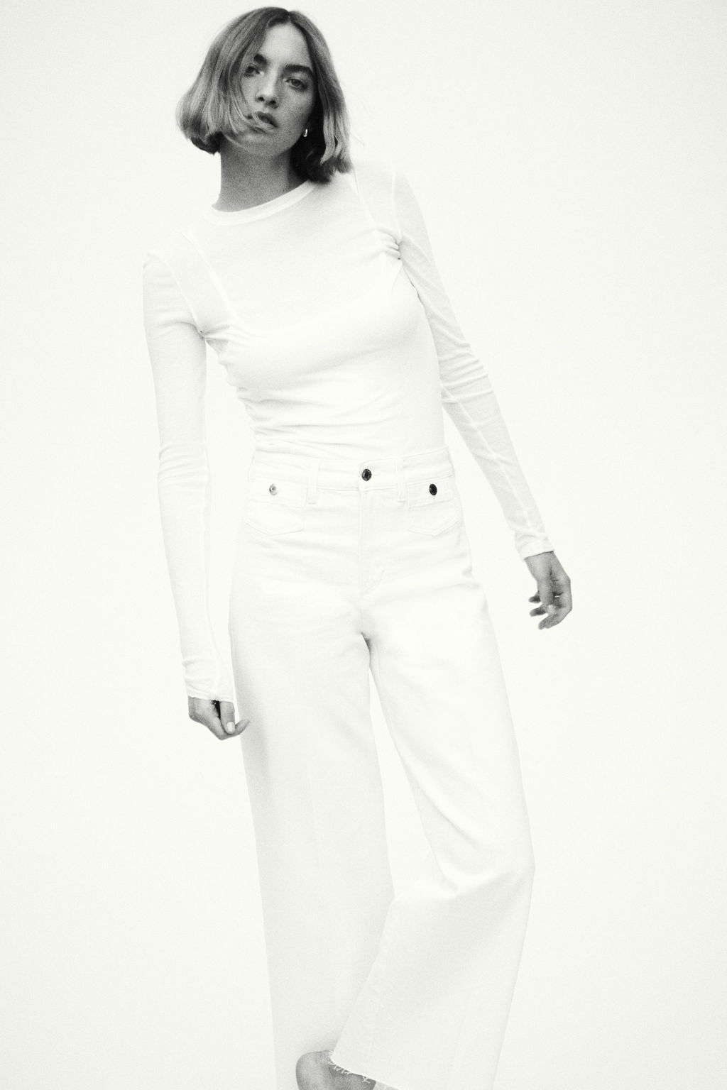 Wide High Waist Ankle Jeans - H&m фото 7