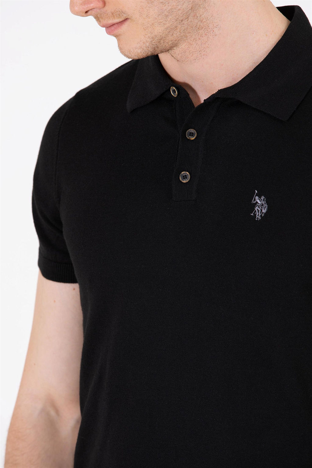 Мужской черный вязаный свитер - U.s. polo assn фото 14