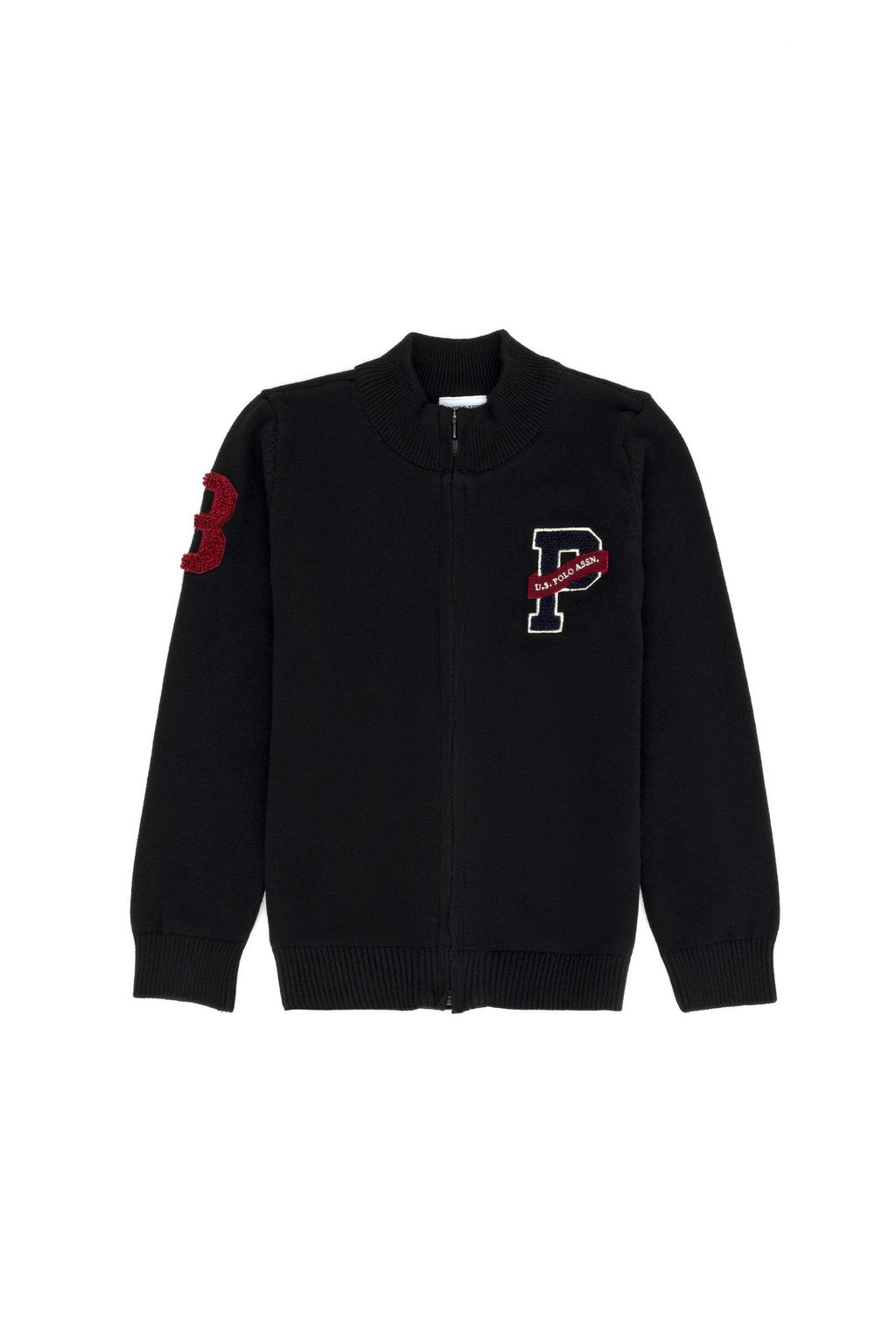 U. S. Polo Assn Черный трикотажный кардиган с круглым вырезом для мальчика - U.s. polo assn фото 5