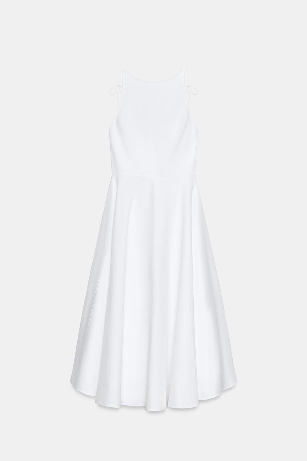 VESTIDO MIDI GABARDINA VOLUMEN / Blanco - Zara фото 2