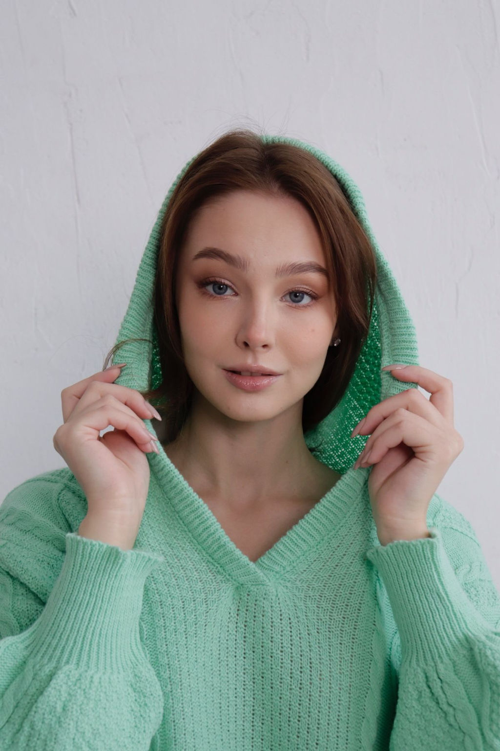 9937 Пуловер с капюшоном мята - Martichelli фото 18