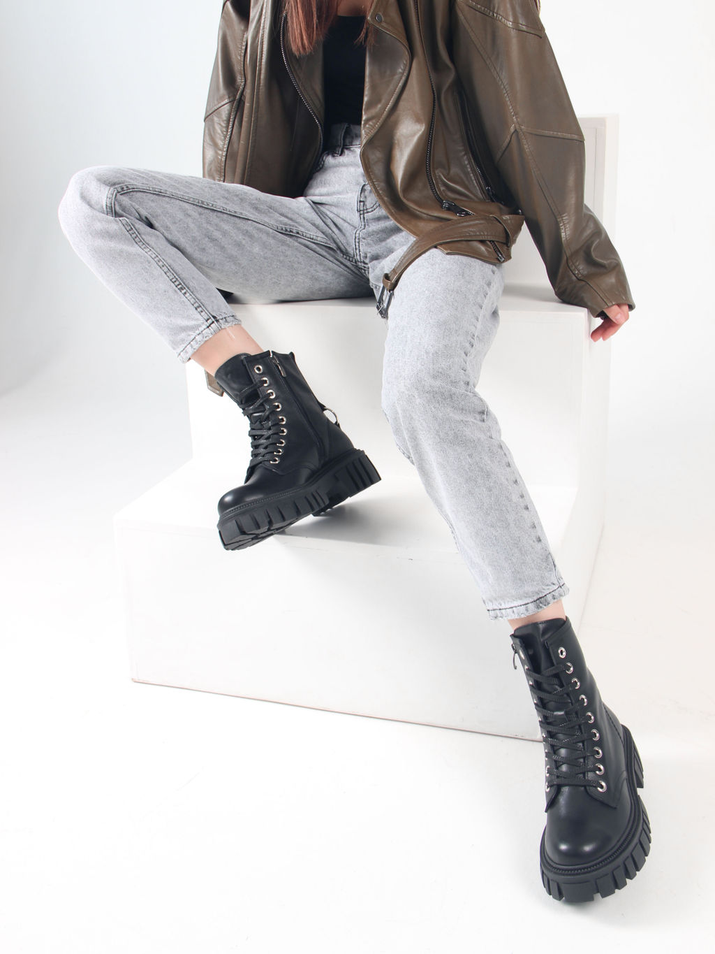 Ботинки 329.21153bl.black/Шерсть