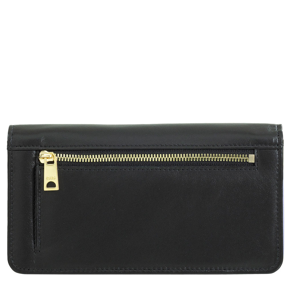 Итальянский женский кожаный кошелек DuDu серии Canarie | черно-лавандовый - Dudubags фото 6