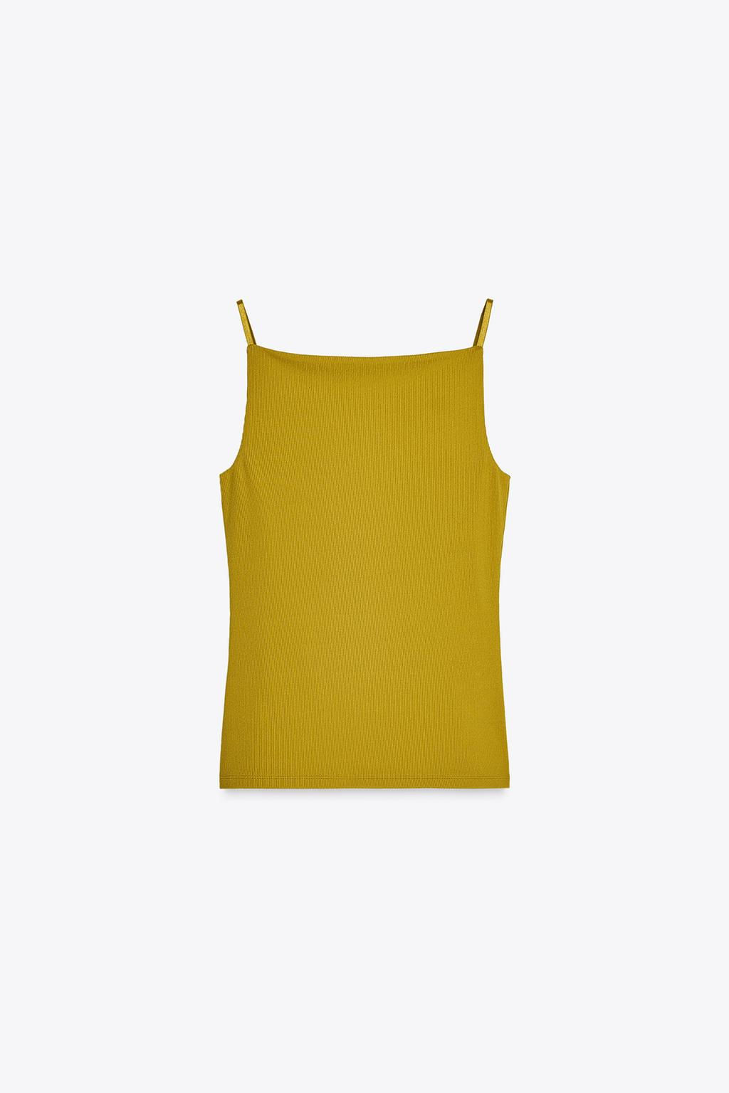 RIB TOP WITH POLYAMIDE STRAPS - Zara фото 12