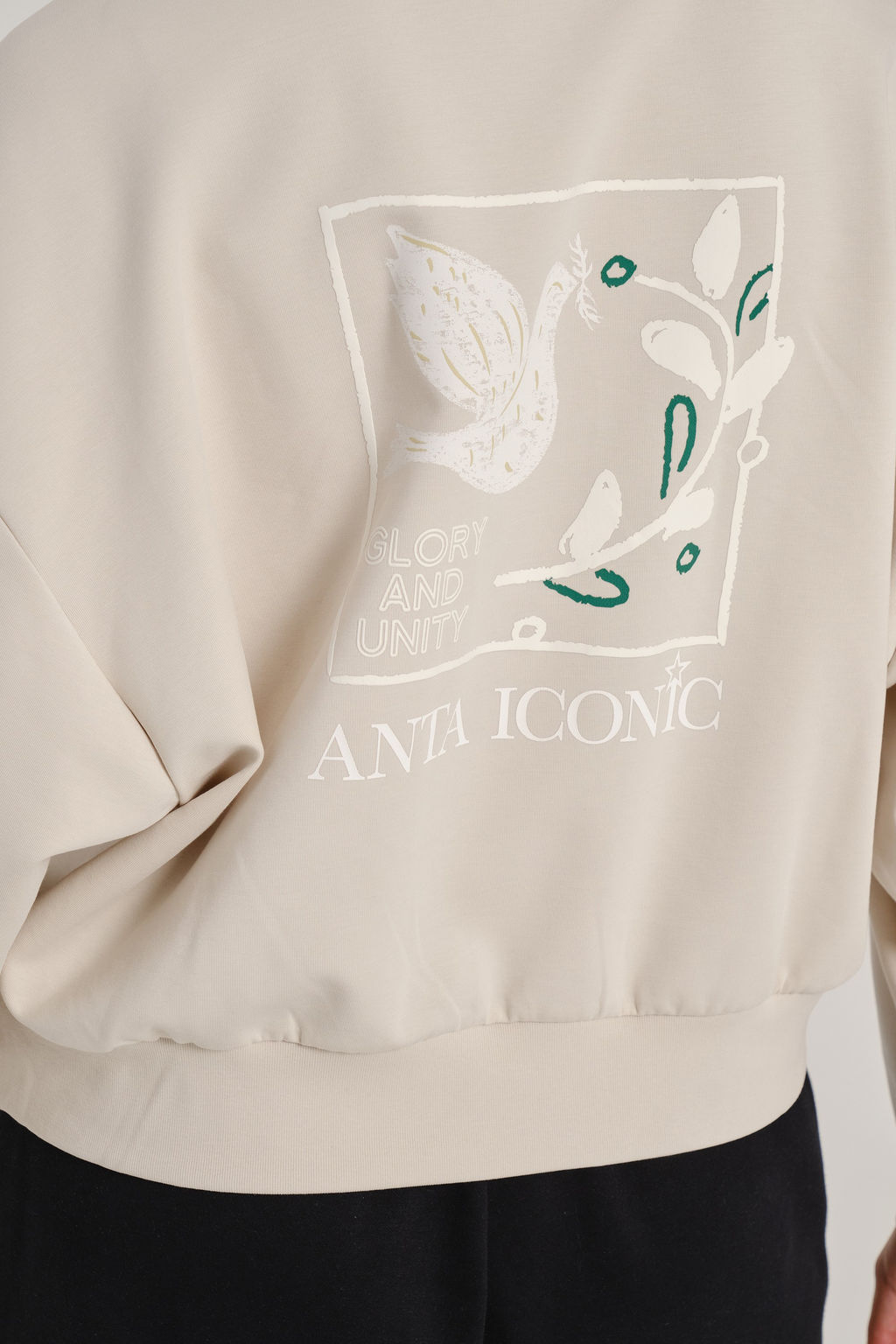 Худи Бежевый ICONIC Sweat Hoodie - Anta фото 7