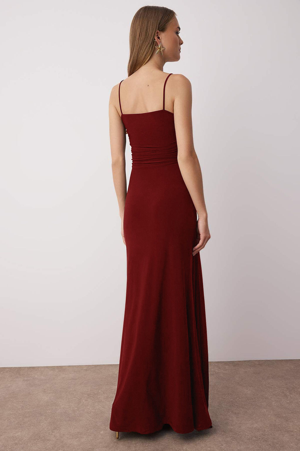 Trendyolmilla Siyah Vucuda Oturan Aksesuar Detayl? Orme Maxi Abiye & Mezuniyet Elbisesi TPRSS25AE00182  фото 4