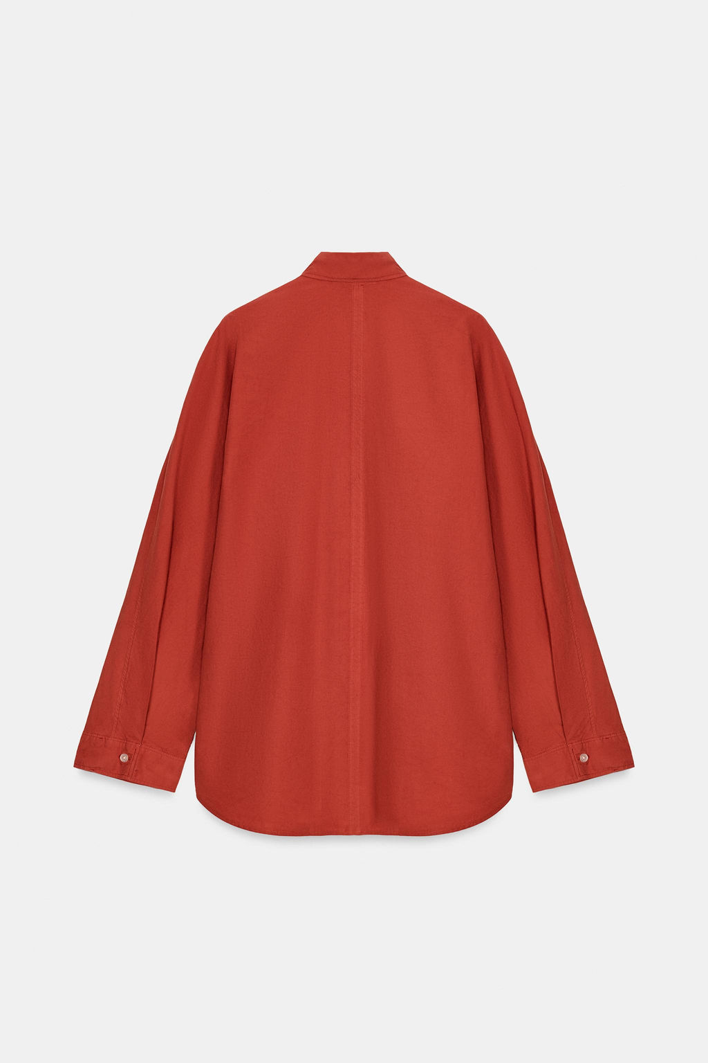 WASHED OVERSIZE POPLIN SHIRT - Zara фото 13
