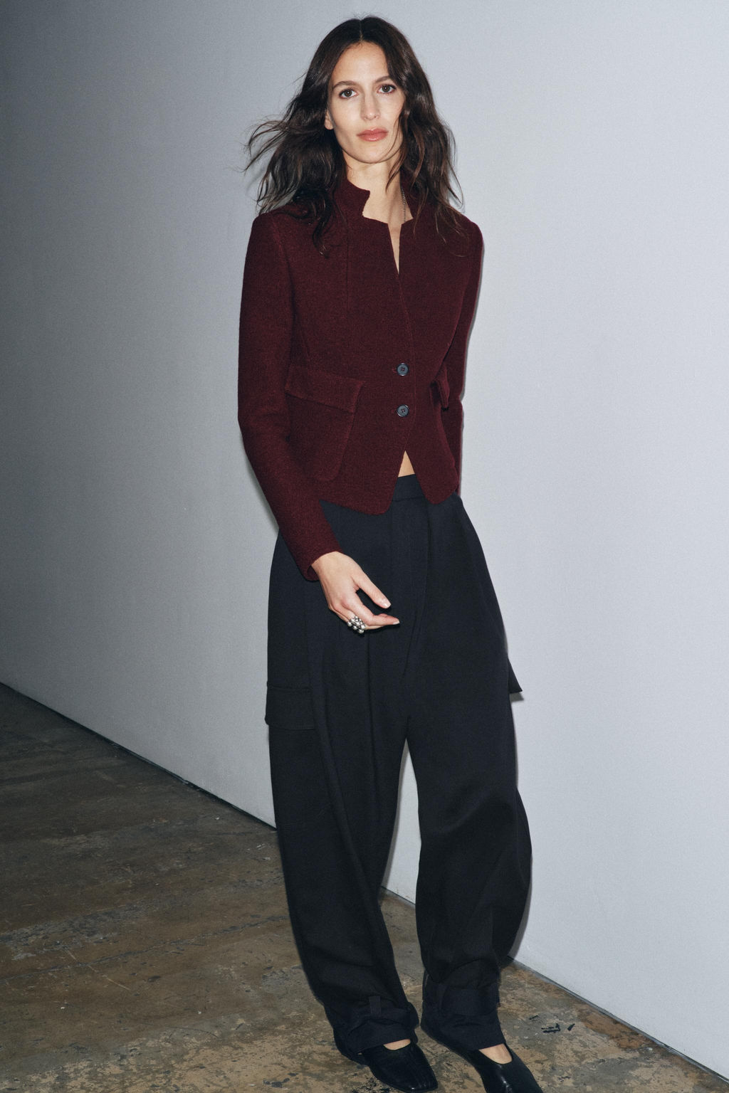 FITTED BOUCL_ WOOL JACKET ZW COLLECTION