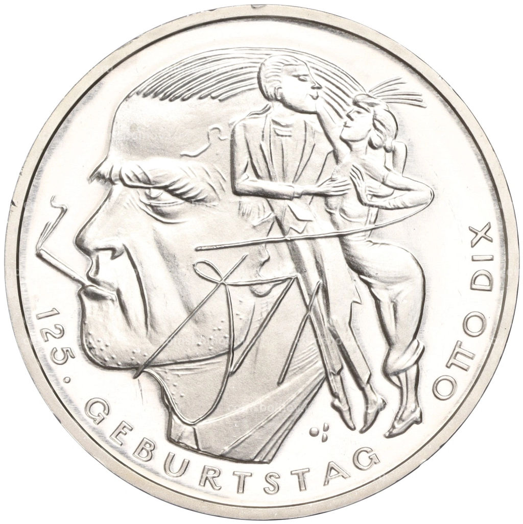 Монета 20 евро 2016 года Германия 125 лет со дня рождения Отто Дикса