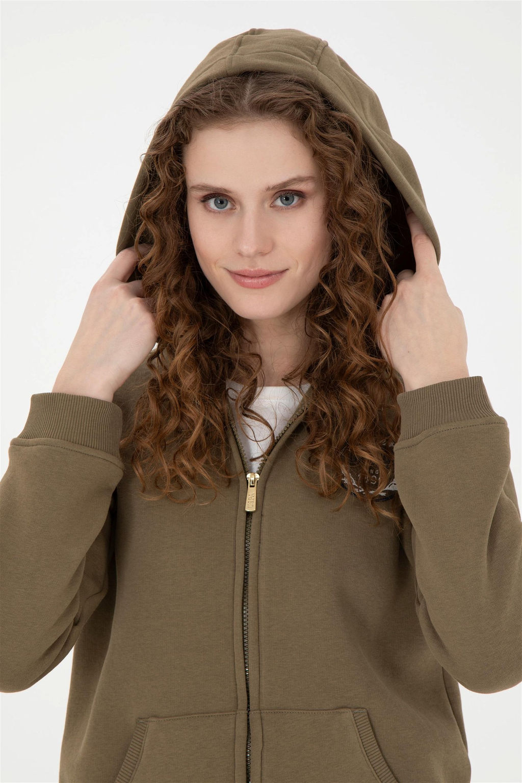Женский свитшот цвета хаки - U.s. polo assn фото 2