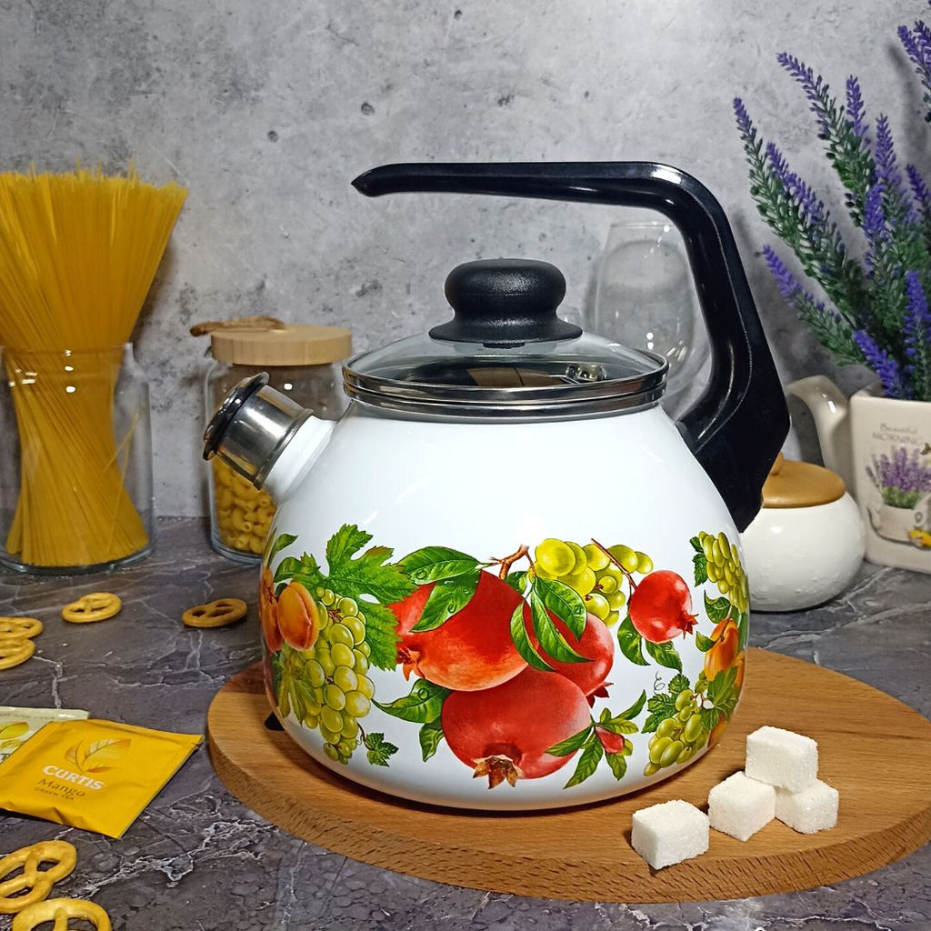 Чайник для плиты 3,0л 1RC12 белосн. со св. Granada