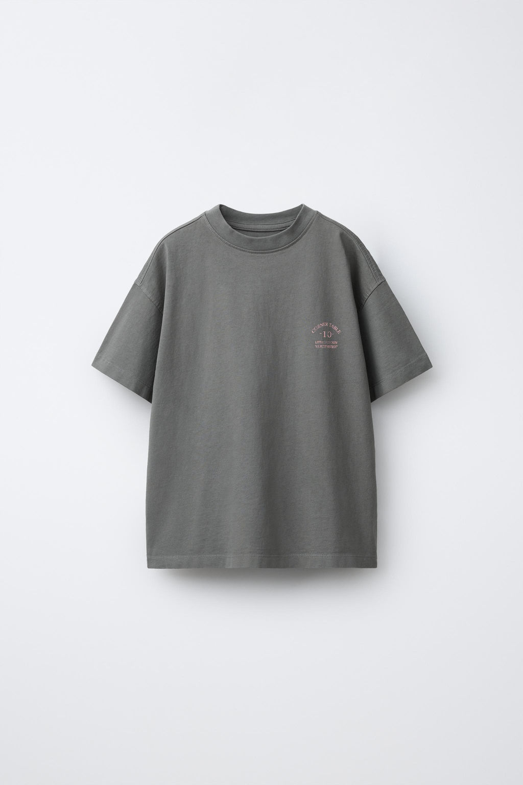 CAMISETA TEXTO / Gris antracita - Zara фото 5