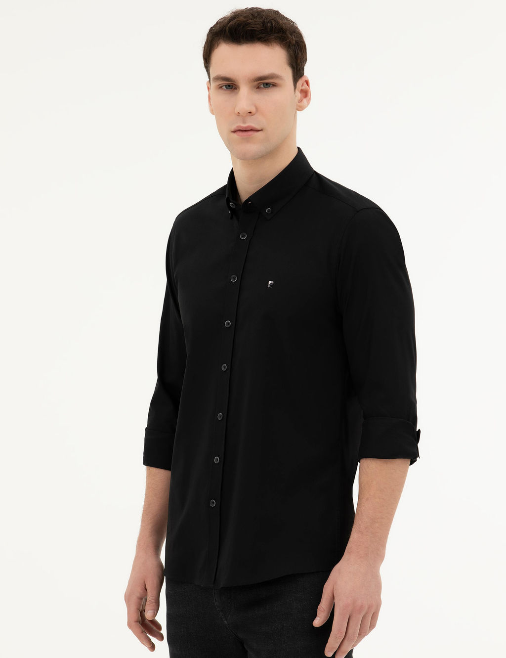 Siyah Slim Fit Uzun Kollu G_mlek