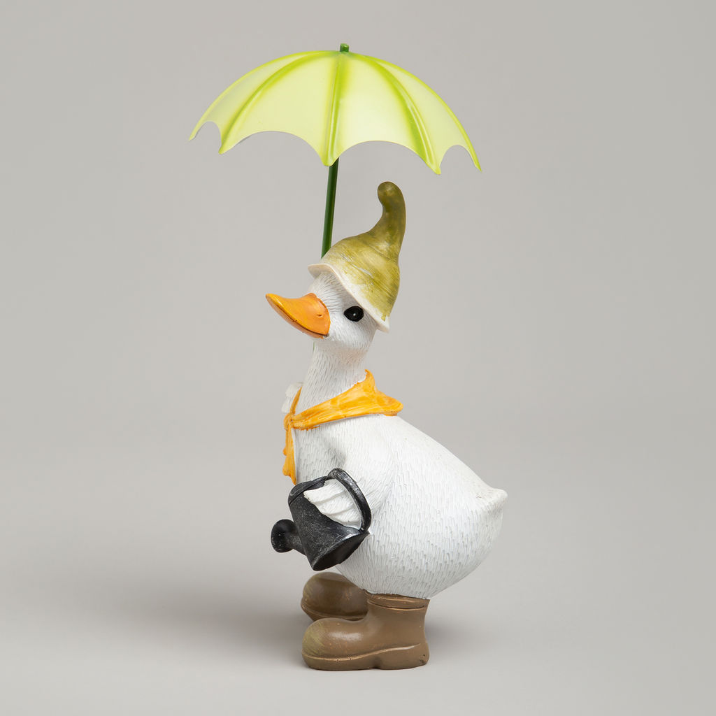 СТАТУЭТКА УТКА ПОД ЗОНТИКОМ 10,5Х12Х20 СМ - Lefard фото 3