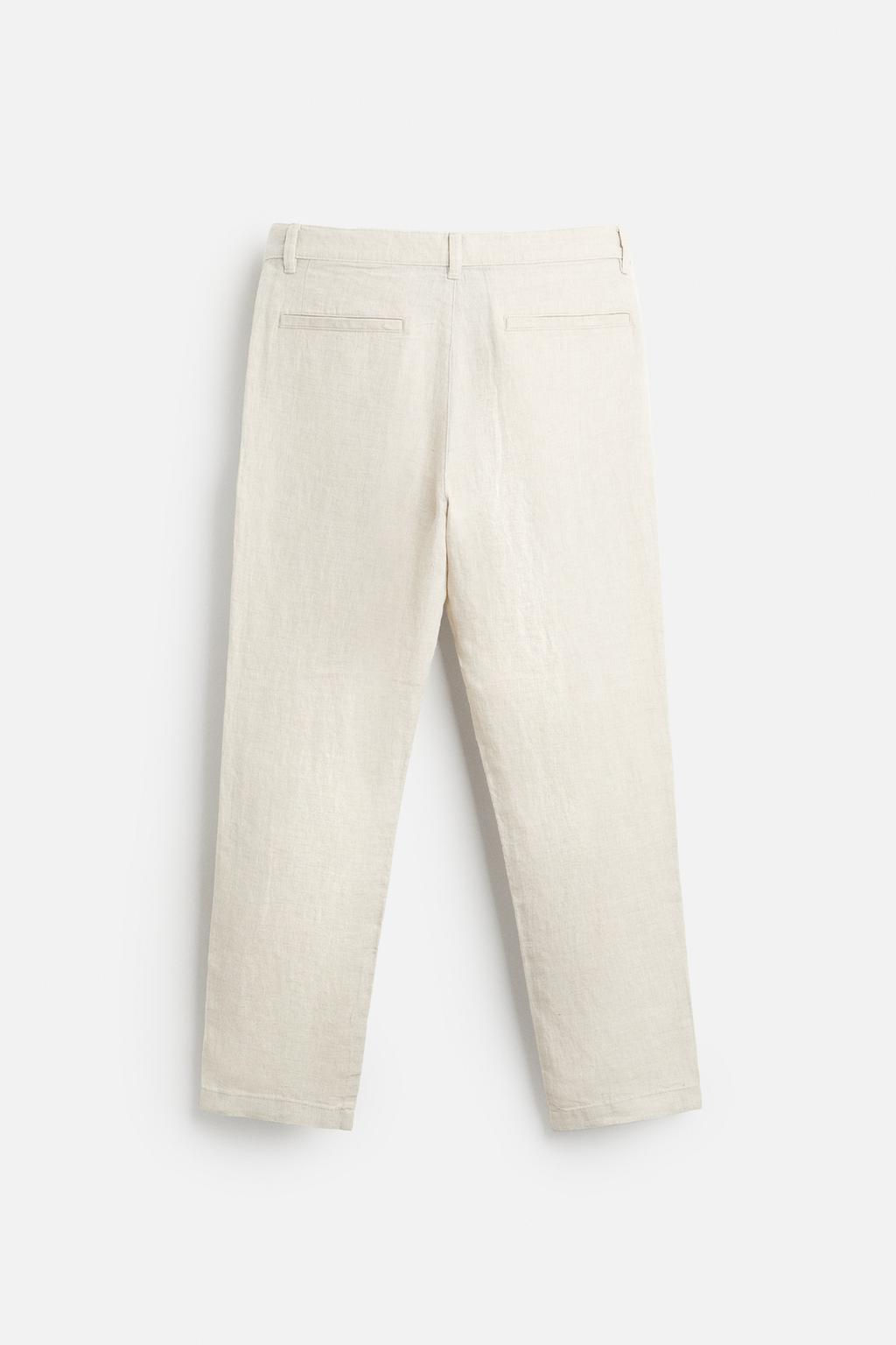 %100 KETEN PANTOLON - Zara фото 7