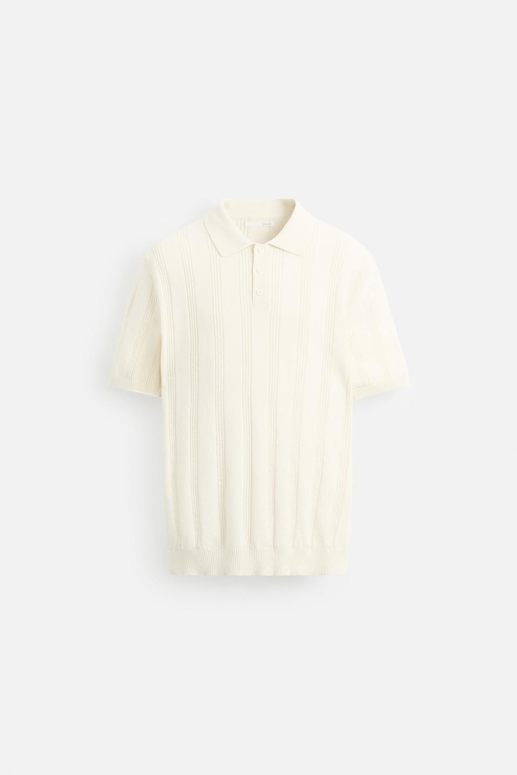 RIBBED KNIT POLO SHIRT - Zara фото 16