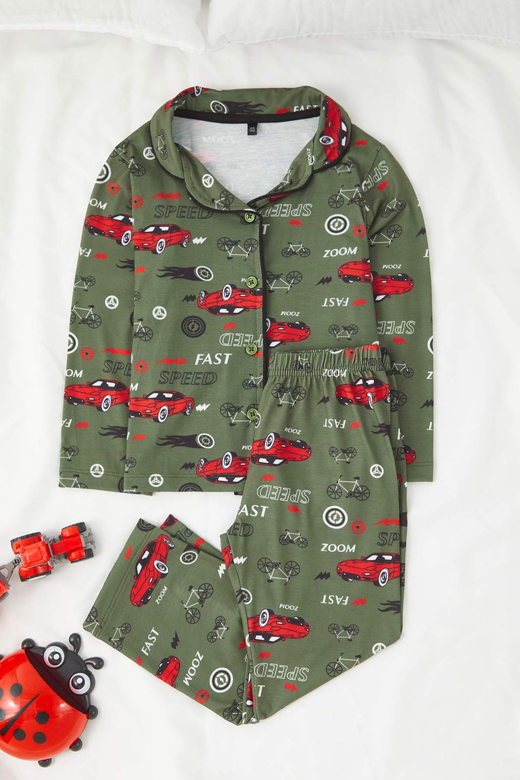 Indigo Erkek Cocuk Bask?l? Pijama Set Orme Alt-Ust Tak?m TKDAW25AU00110 - Trendyolmilla фото 8