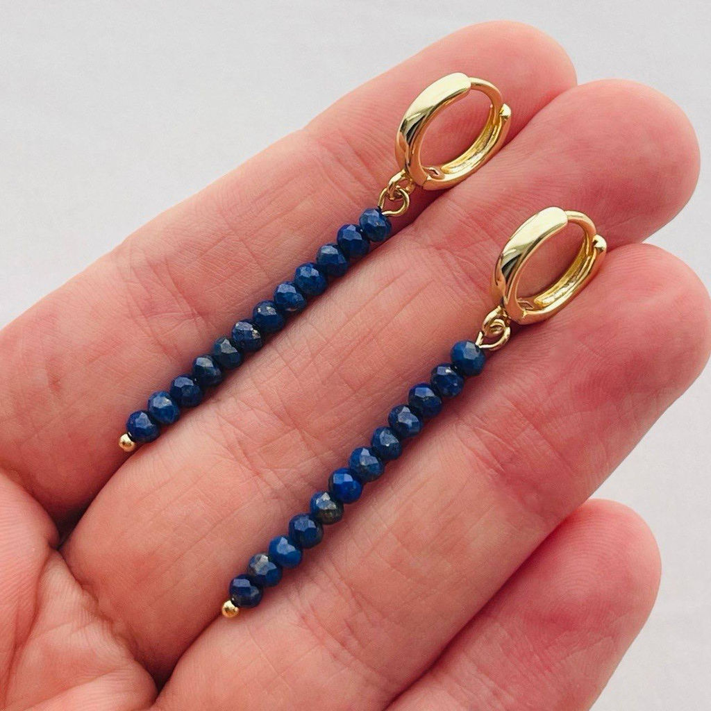 Серьги длинные из Лазурита