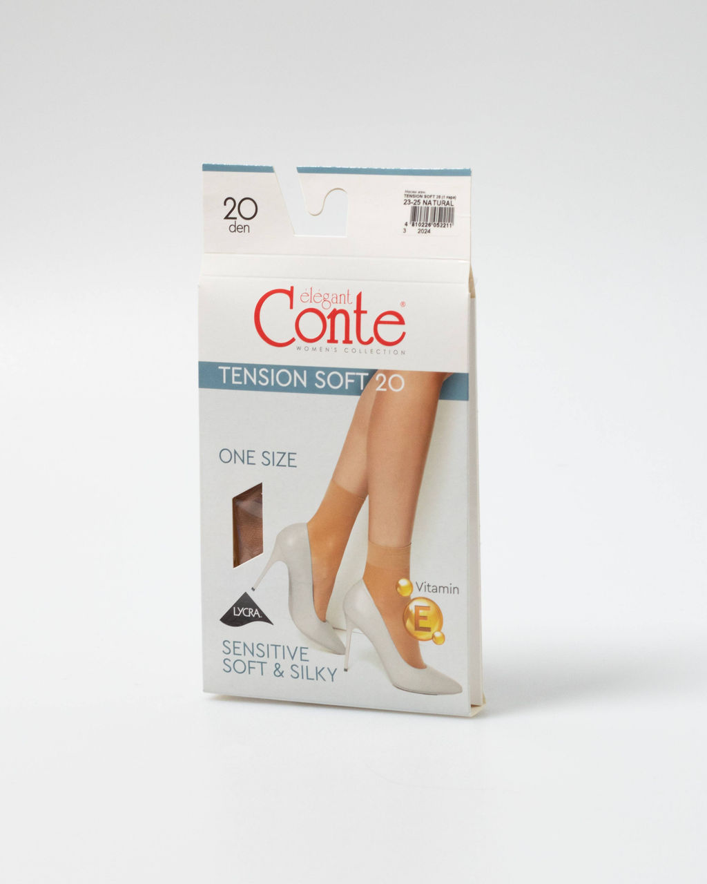 Цена за 2 пары. Носки Удлиненные CONTE TENSION SOFT 20 (1 пара) natural - Conte elegant фото 18