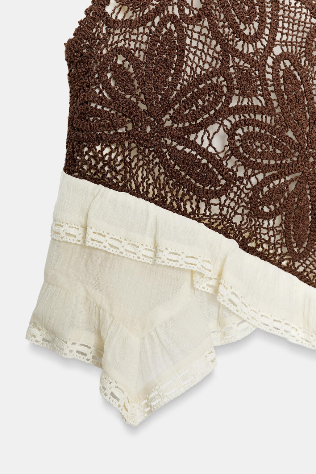 TOP COMBINADO CROCHET / Marr?n - Zara фото 9