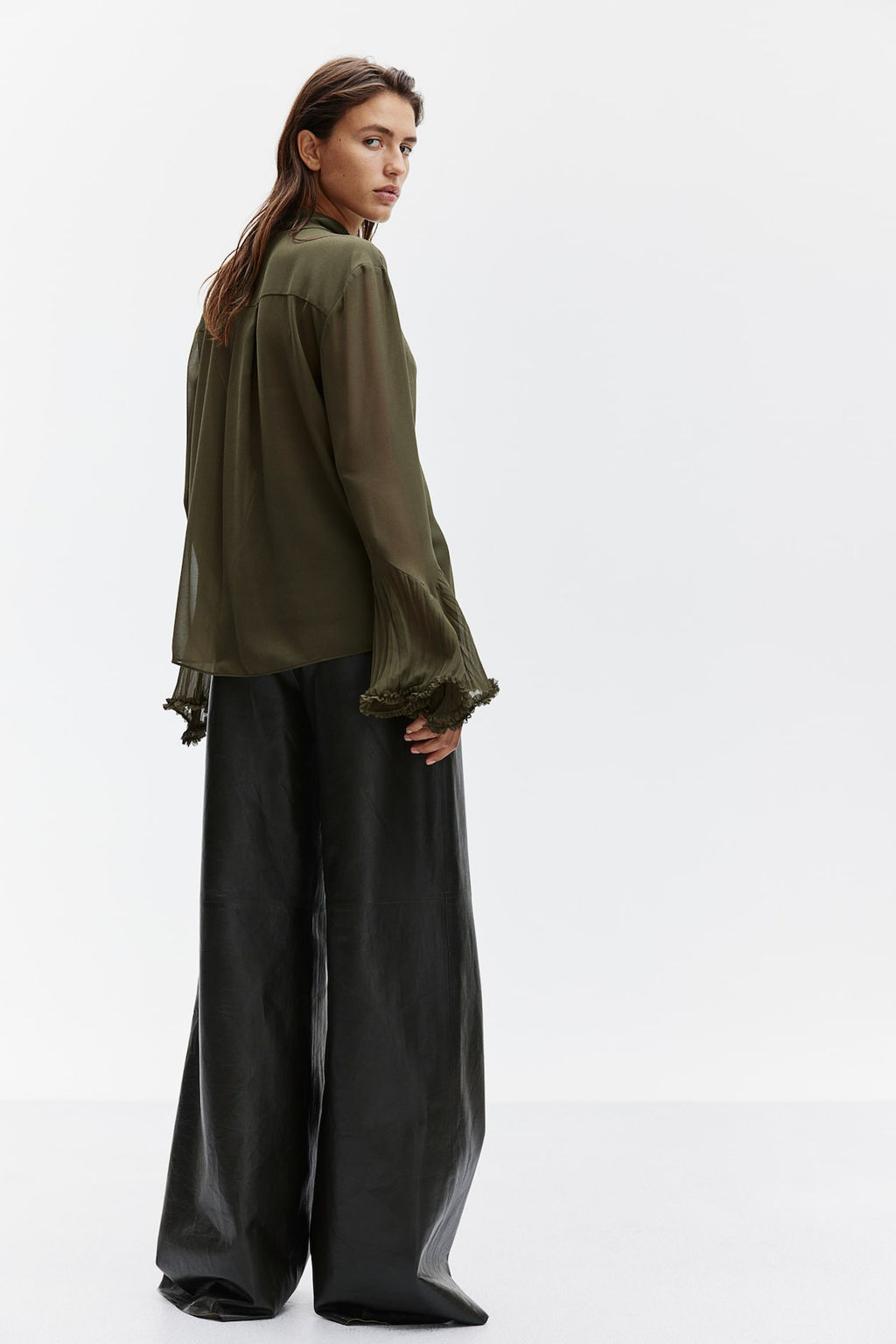 Blusa de gasa con lazada - H&m фото 5