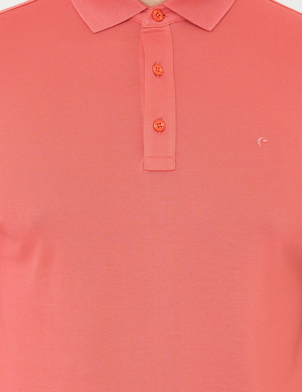 Розовая приталенная базовая футболка - Cacharel фото 5