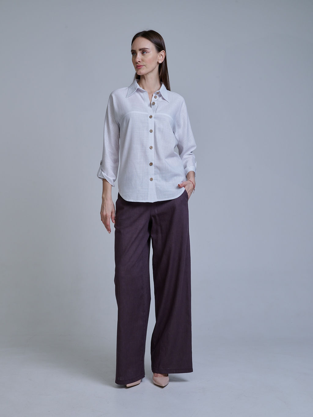 рубашка ЛЕН с ХЛОПКОМ - Трика фото 2