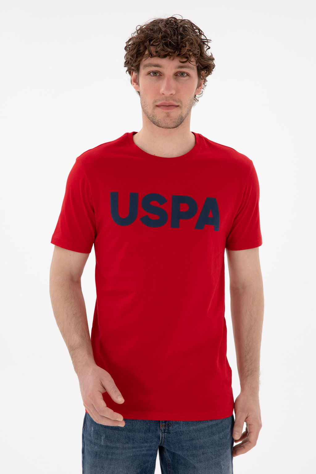 Erkek Regular Fit Bisiklet Yaka K_rm_z_ Basic Ti__rt Sepette S_rpriz _ndirim - U.s. polo assn фото 3