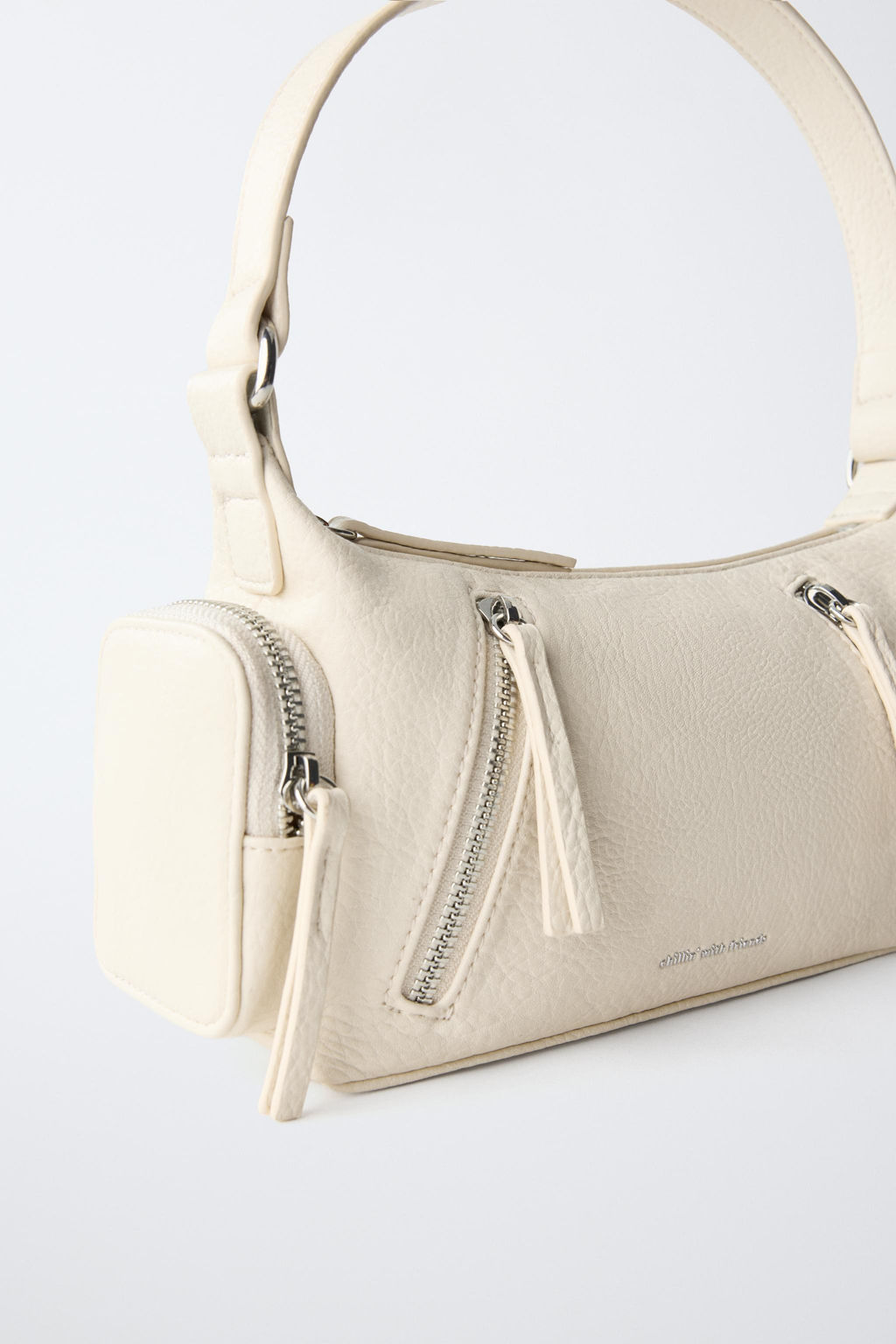 BOLSO CREMALLERA / Blanco Crudo - Zara фото 3