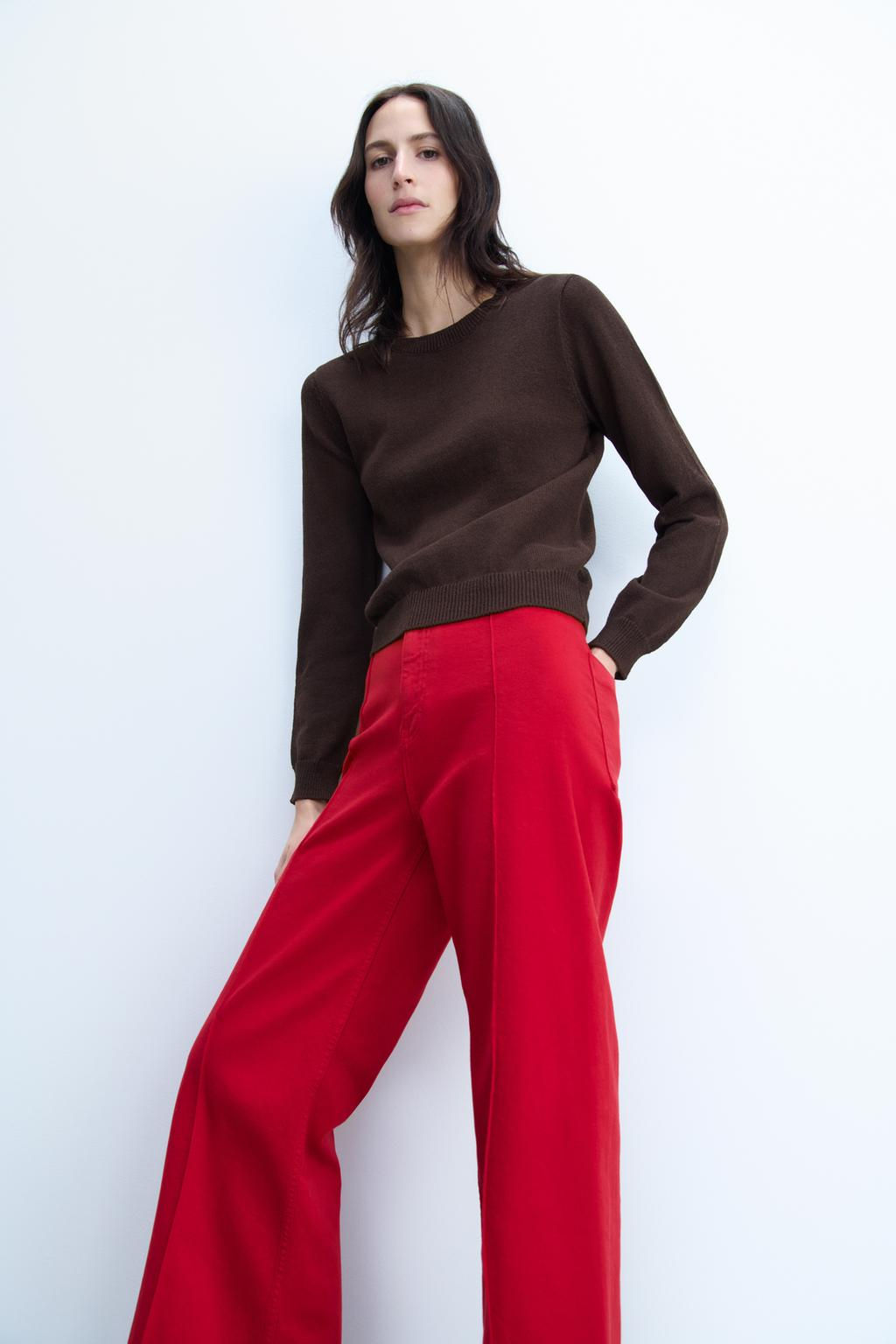 ZW COLLECTION WIDE-LEG HIGH-WAIST JEANS - Zara фото 46