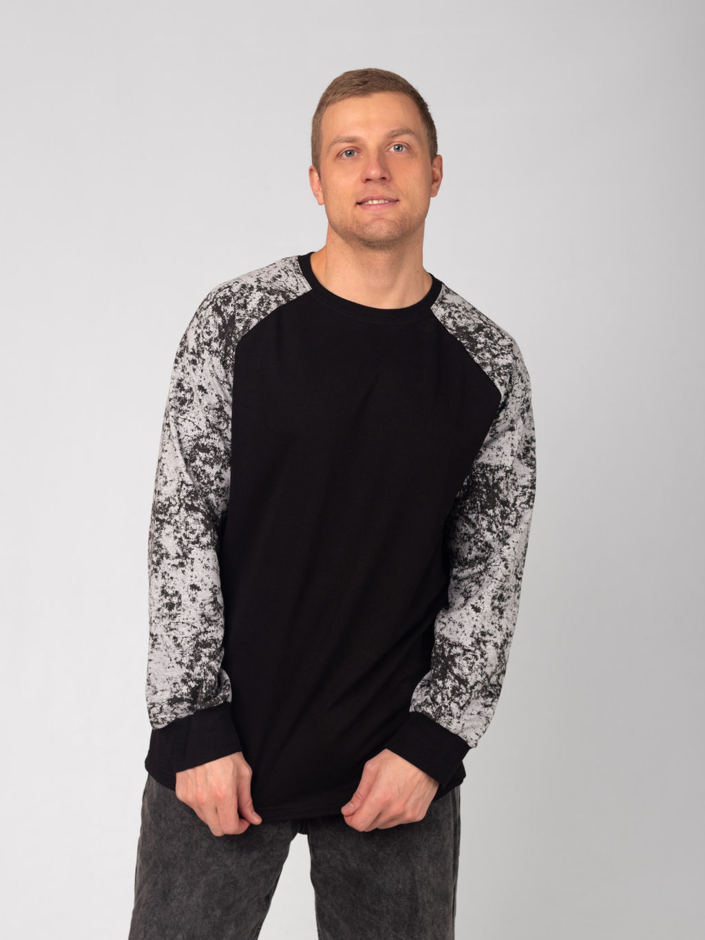 Толстовка мужская футер 2-х нитка ОРЕГОН ЧЕРНЫЙ