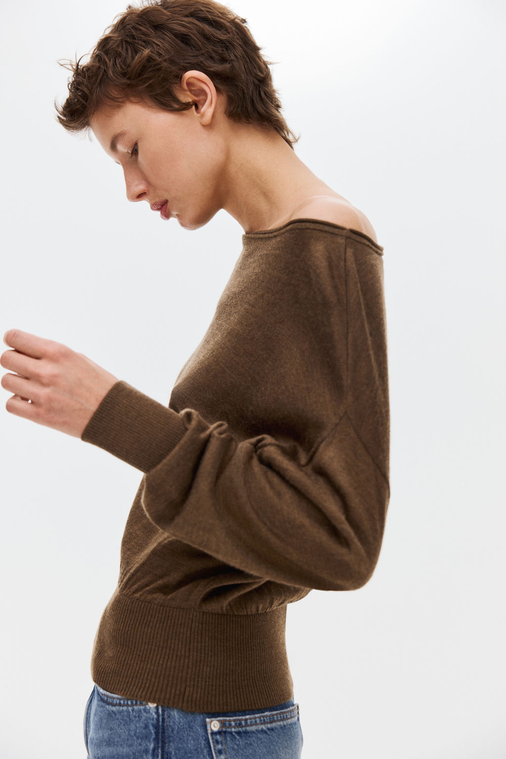 Top de un hombro en punto fino - H&m фото 8