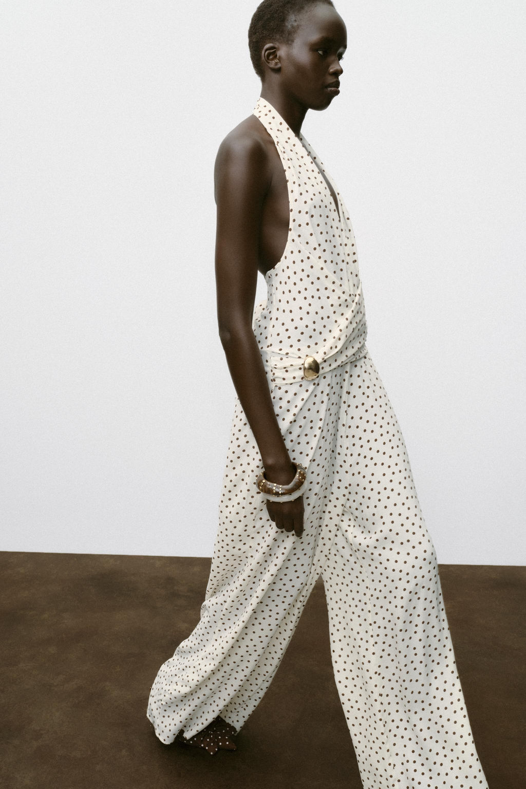 HALTER JUMPSUIT WITH POLKA DOTS - Zara фото 10