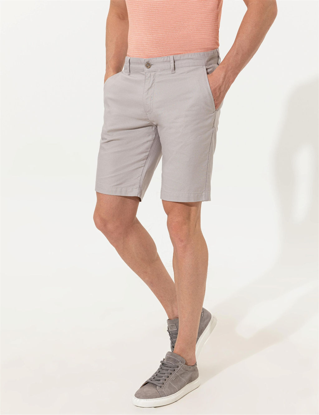 Gri Regular Fit Bermuda _ort