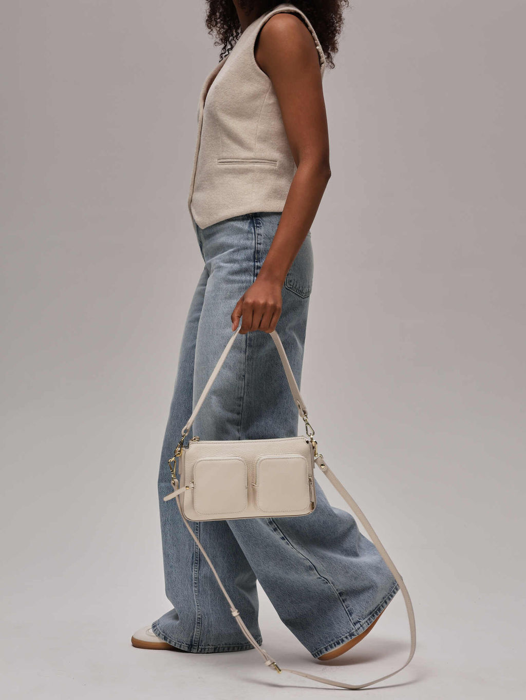 Сумка на плечо Deboro 31103 ванильное молоко