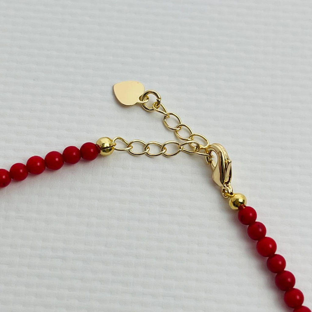 Чокер из Коралла с Жемчугом 39 см +