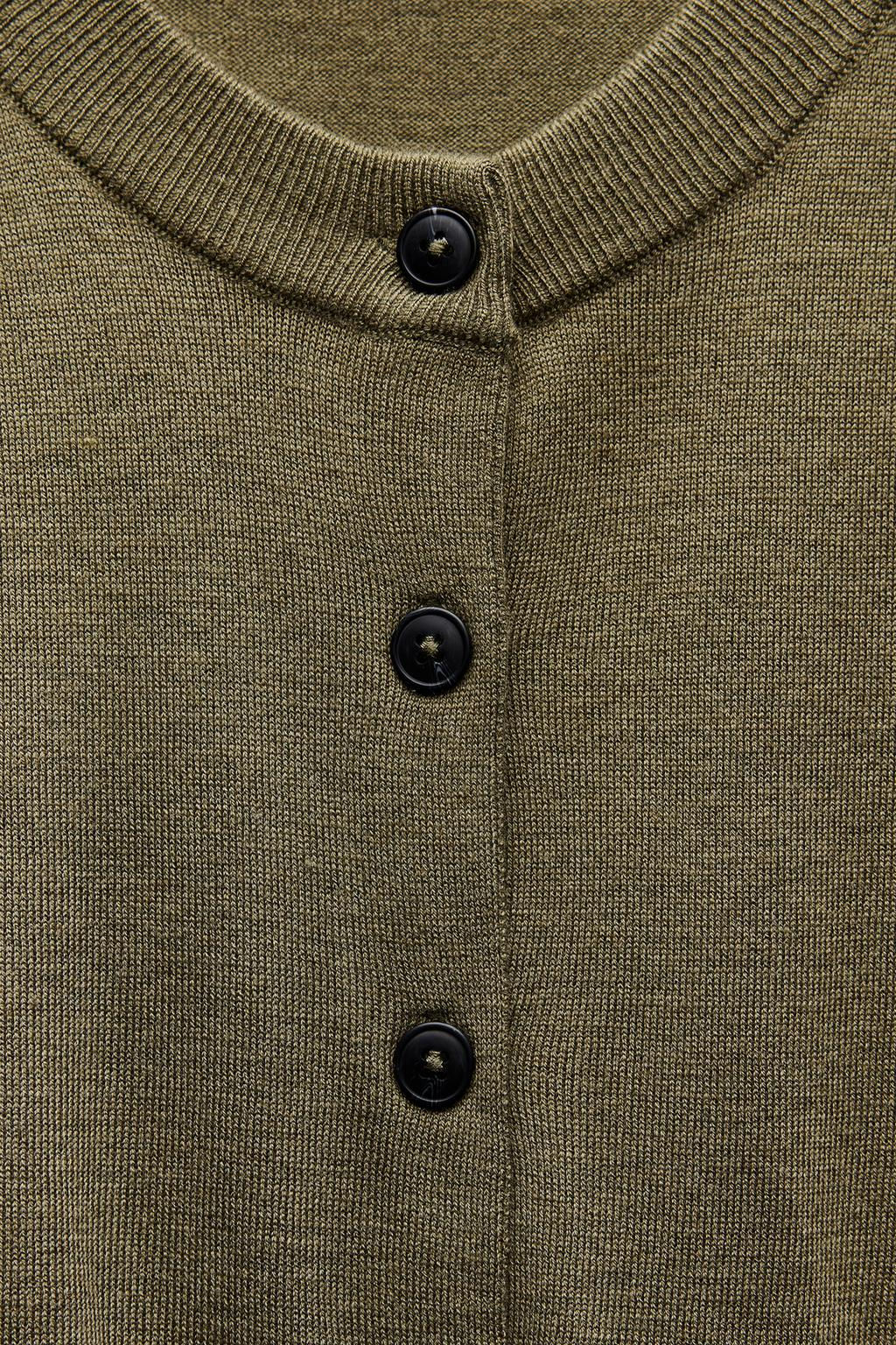 KNIT CARDIGAN WITH SCARF - Zara фото 8