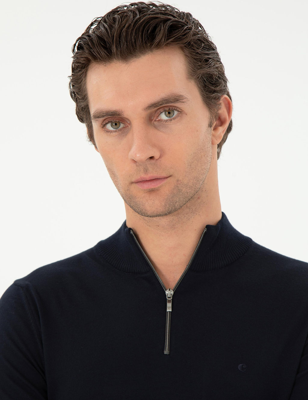 Темно-синий базовый свитер стандартной посадки - Cacharel фото 2