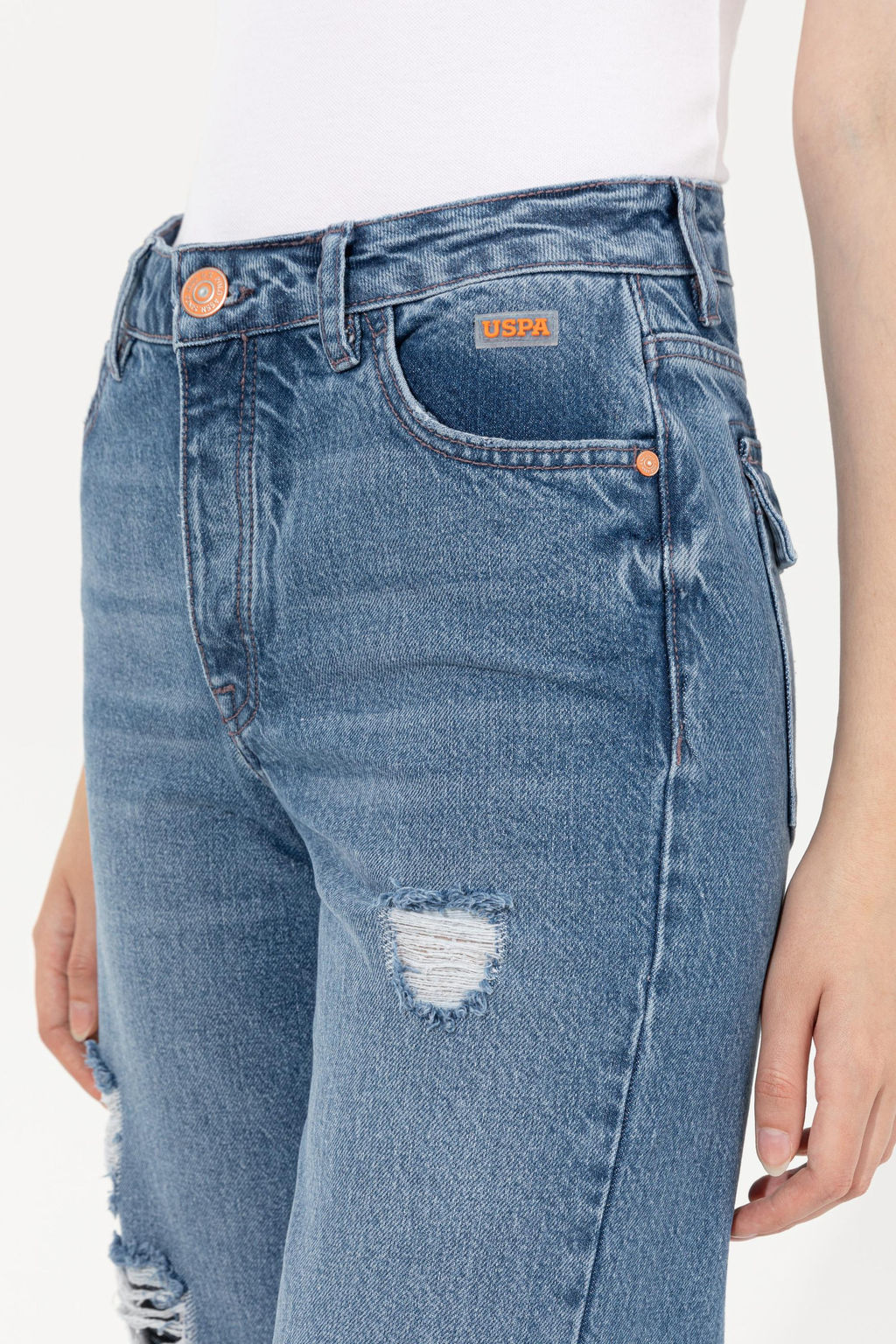 Женские зеленые джинсовые брюки Неожиданная скидка в корзине - U.s. polo assn фото 6