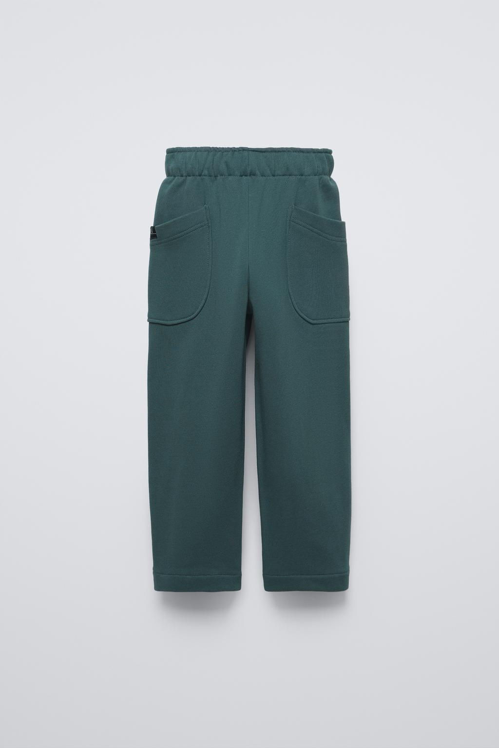 BALLOON PINCHED-PLEAT FLEECE TROUSERS - Zara фото 4
