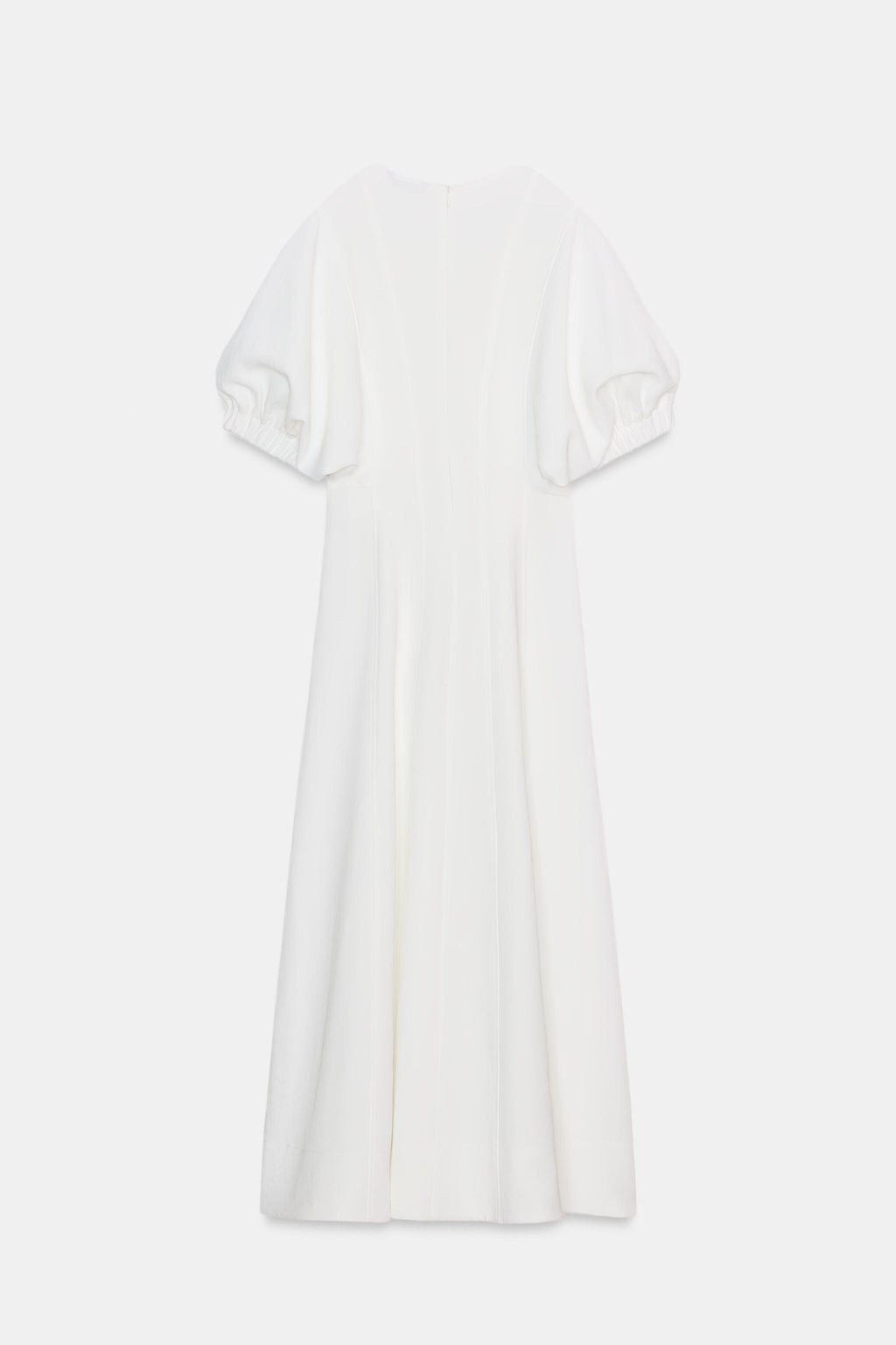 VESTIDO MIDI MANGA ABULLONADA / Blanco roto - Zara фото 7