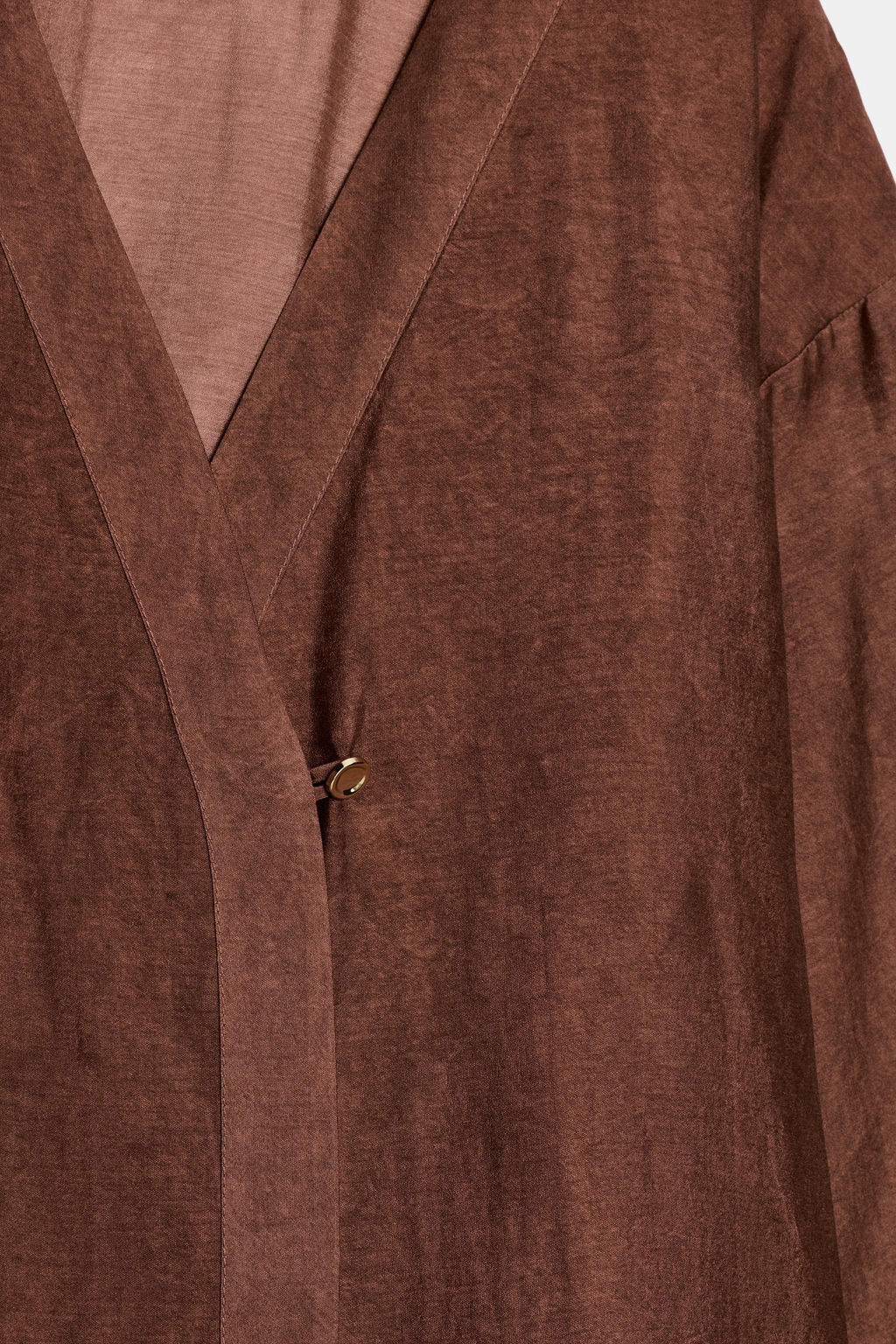CHAQUETA CRUZADA / teja oscuro - Zara фото 8