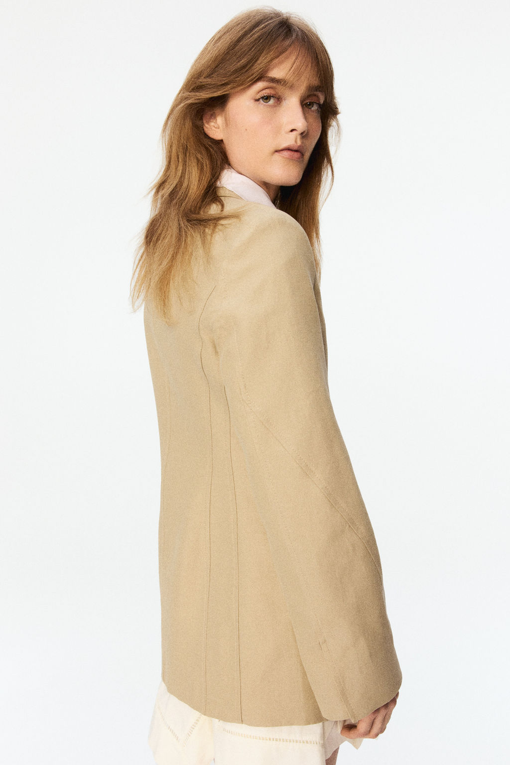 Blazer reloj de arena en mezcla de lino - H&m фото 4