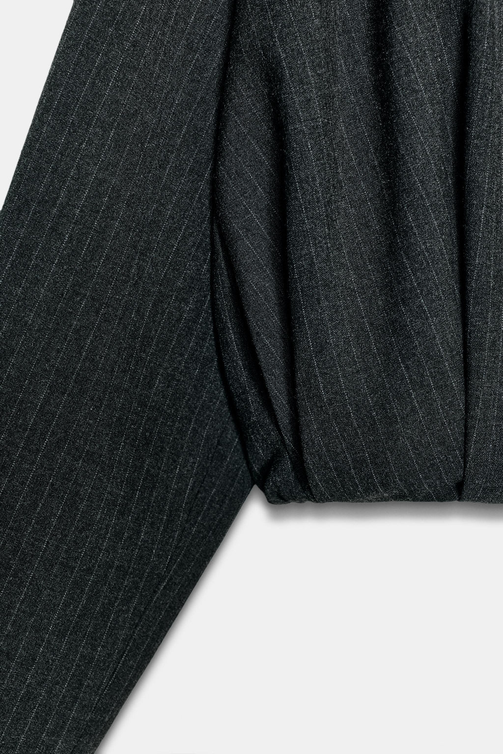 SHORT PINSTRIPE BALLOON BOMBER JACKET - Zara фото 8