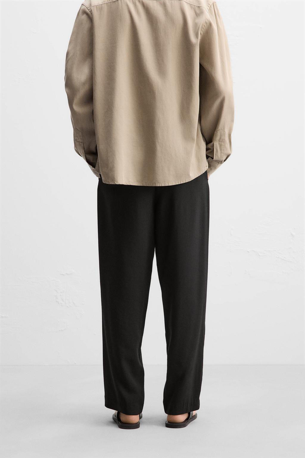 PLEATED TROUSERS WITH BELT - Zara фото 3