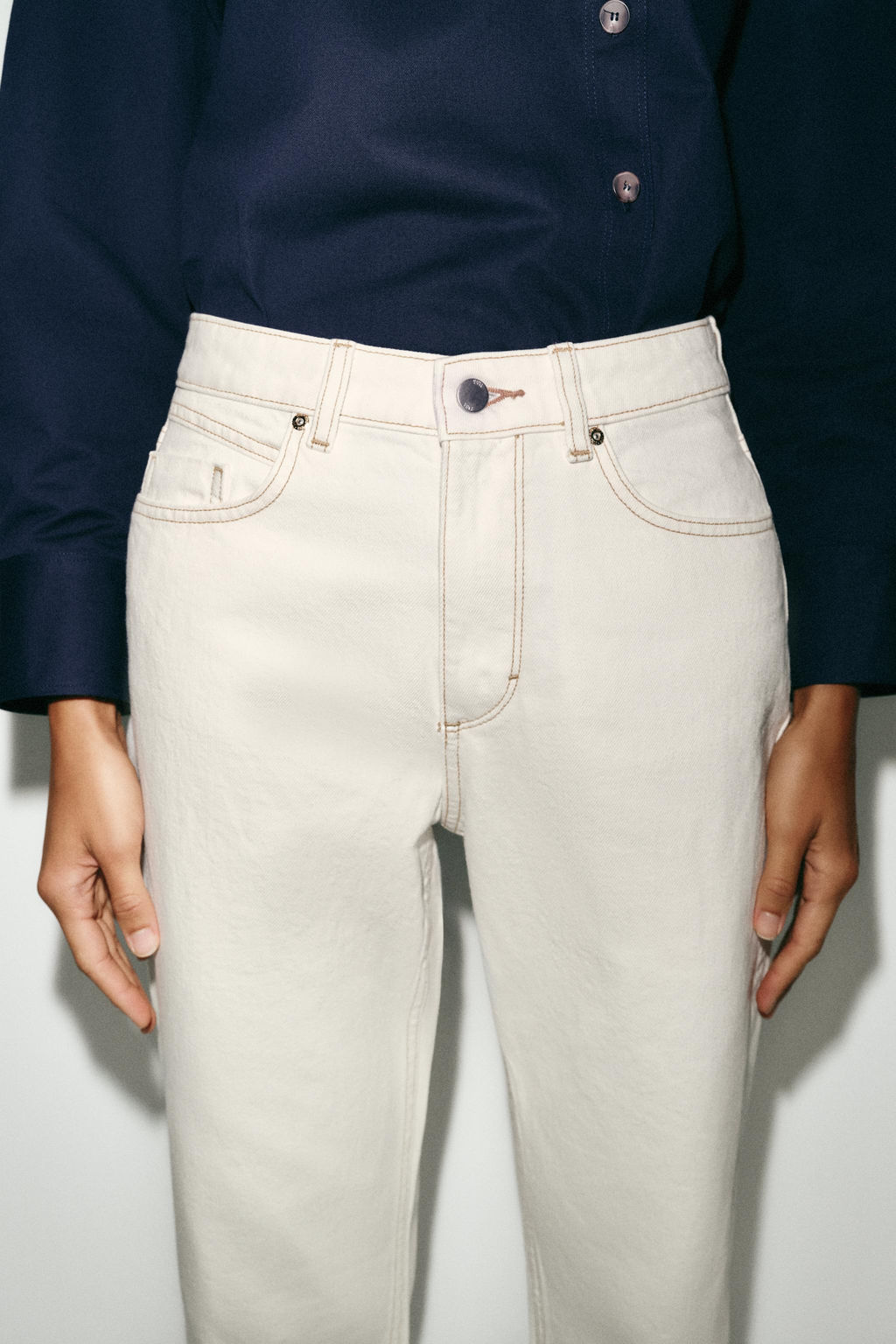 JEANS Z.03 STRAIGHT HIGH-WAIST LONG LENGTH - Zara фото 21