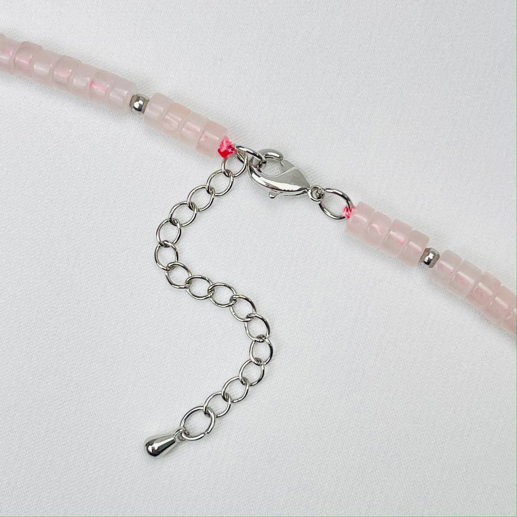 Колье из Розового кварца 38 см +