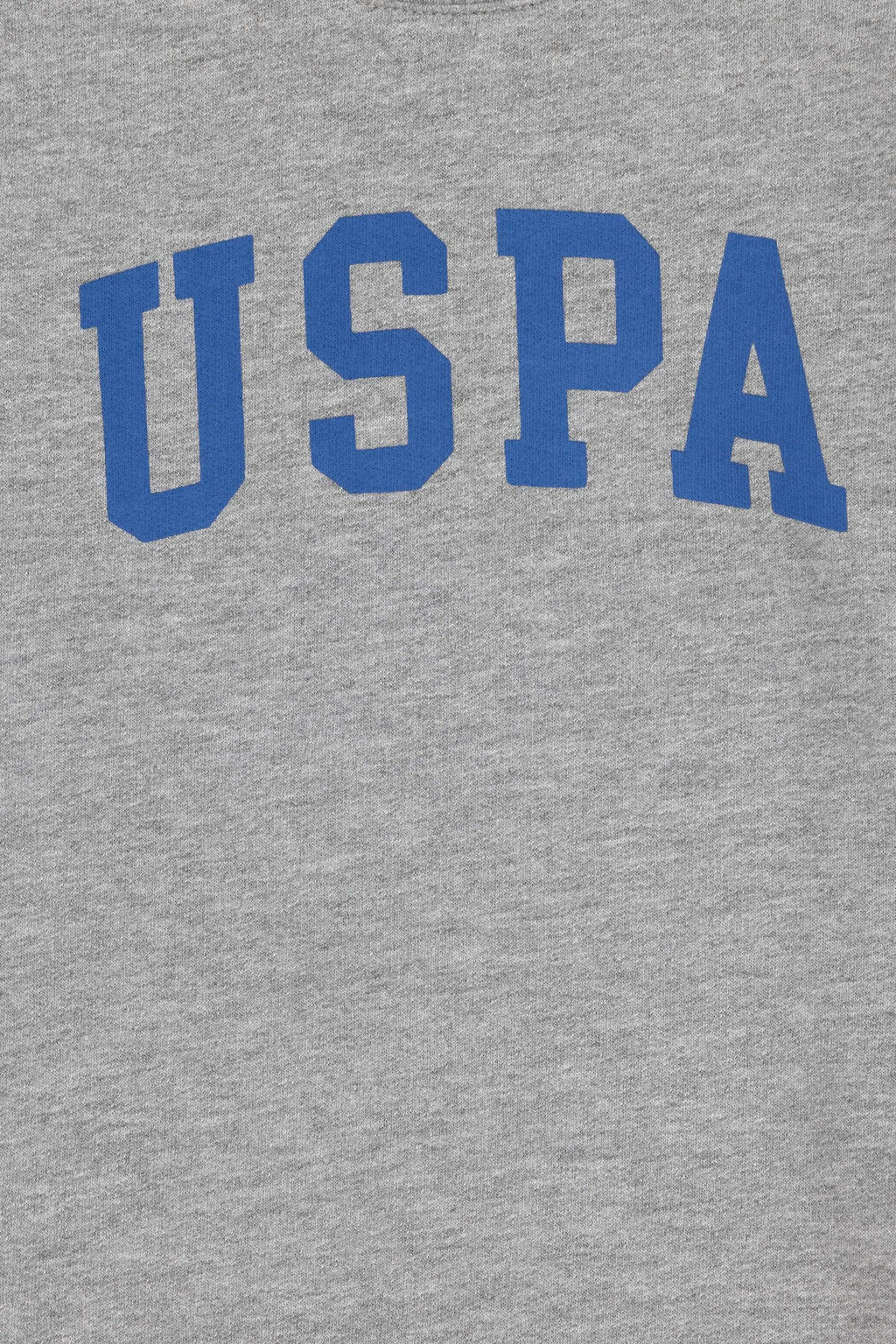 Свитшот для мальчика U.S. Polo Assn базовый серый меланж из хлопка  фото 6